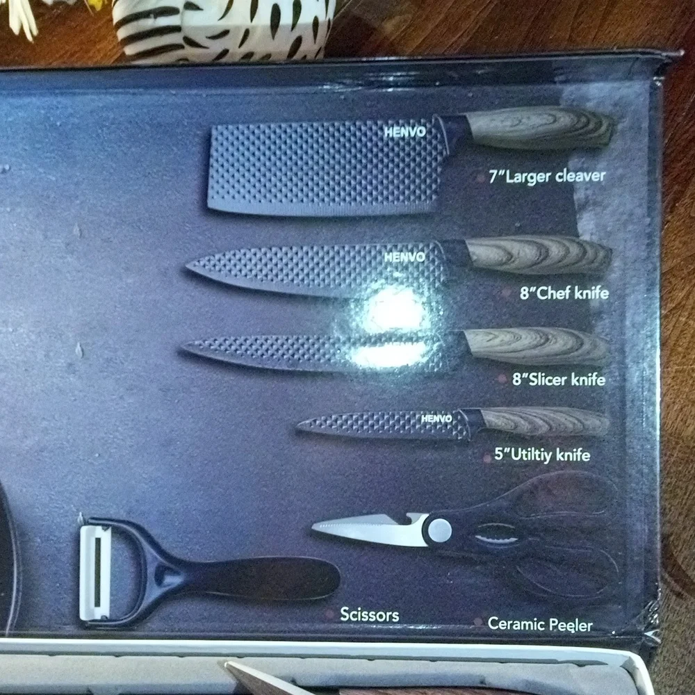 🆕6 PC KITCHEN KNIFE SET, CHEF'S SPECIAL,STAINLESS STEEL CUTLERY COLLECTION